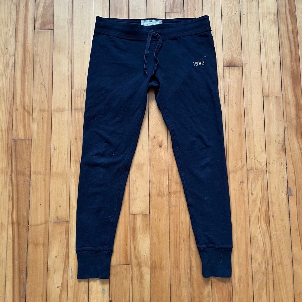 Abercrombie & Fitch Navy Blue 1892 Graphic Joggers Sweatpants Mens Medium